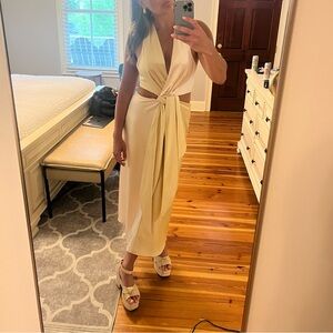 C/MEO COLLECTIVE OPPOSITE SIDES DRESS Ecru W Limoncello
Size: M (6)